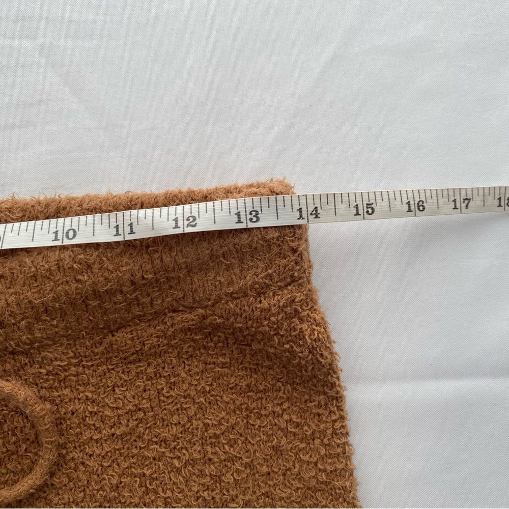 Reformation Monte Camel Plush Drawstring Chic Fuzzy Jogger Pants Size Medium - Picture 11 of 14